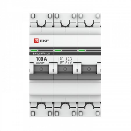 EKF PROxima Выключатель нагрузки 3P 100А ВН-125