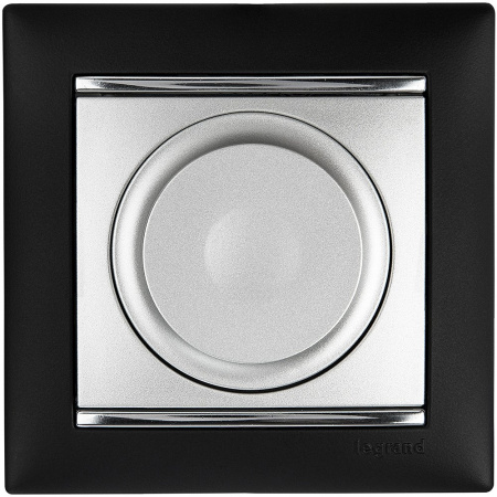 Legrand Valena Classic Алюминий Светорегулятор поворотный универсальный 2-проводный 5-300 Вт