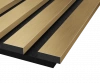 Комплект акуст.панелей, черный войлок, 1200х300х19мм, рейки ЭКОПОЛИМЕР, золото матовое/2шт