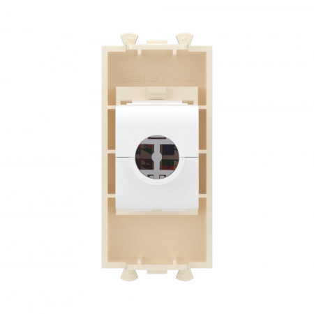 DKC Avanti Компьютерная розетка RJ-45 без шторки модульная, кат.5е, Ванильная дымка, 1 модуль