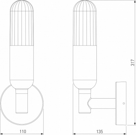 Светильник садово-парковый со светодиодами ISIDA LED 35165/U черный Elektrostandard ISIDA a062884