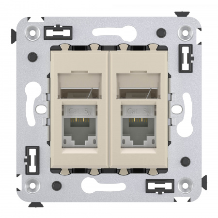 DKC Avanti Ванильная дымка Компьютерная розетка RJ-45 двойная  категория 5e