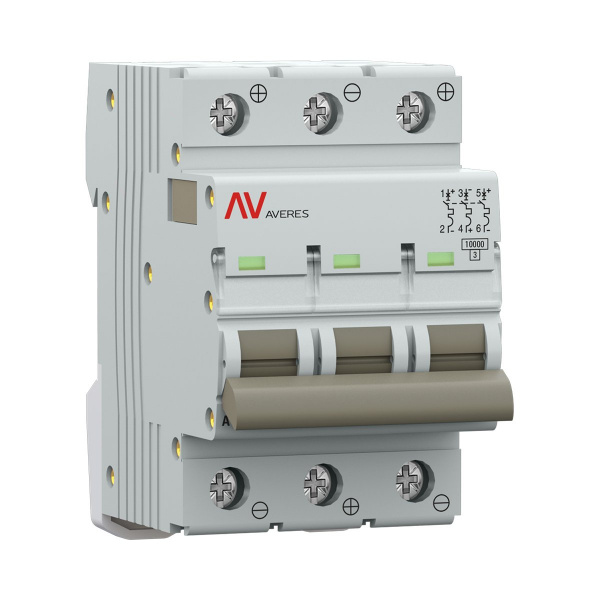 Выключатель автоматический AV-10 DC 3P 40A (C) 10kA EKF AVERES