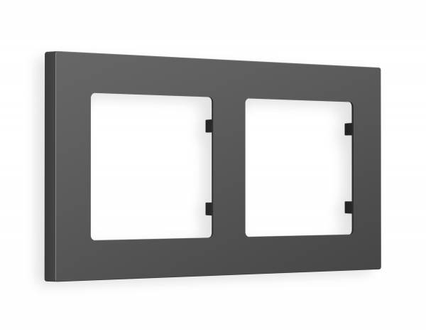 Рамка ALFA Techno (Графит Мягкое касание) 2-ая AF220802