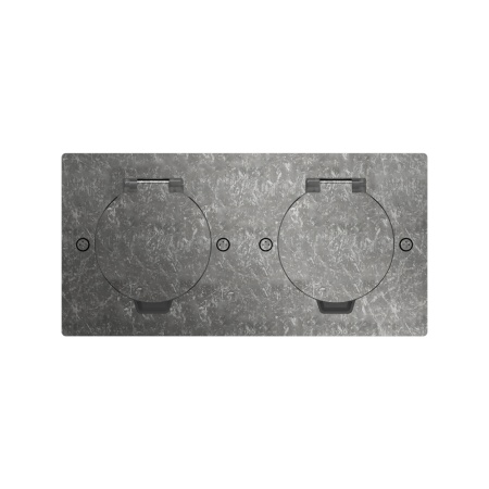 Лючок Surface 4 мод. (2 мод. 45х45 мм.), круглая крышка, оцинкованная сталь, IP44