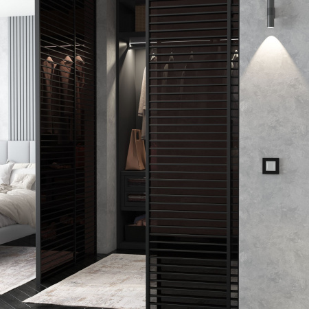 Рамка из поликарбоната на 1 пост Slab черный софт W0012908