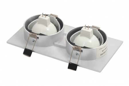 DK3022-CM Встраиваемый светильник, IP 20, 10 Вт, GU5.3, LED, серый, пластик