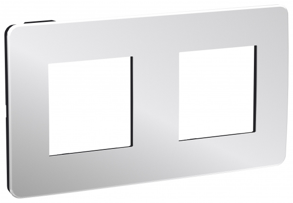 SE Unica Studio Хром/Антрацит Рамка 2-ная