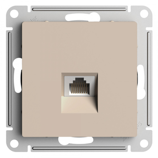 SE AtlasDesign Песочный Розетка компьютерная RJ45, кат. 5Е, механизм