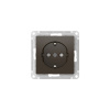 Systeme Electric AtlasDesign Мокко Розетка с заземлением со шторками, 16А, мех., быстрозажим. клем.