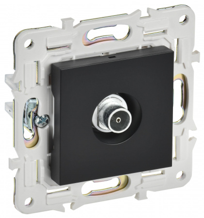 IEK SKANDY Черный Розетка TV оконечная SK-A12Bl