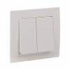 EKF PROxima Стокгольм Белый Выключатель 2-кл, 10А