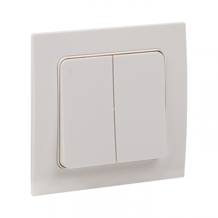 EKF PROxima Стокгольм Белый Выключатель 2-кл, 10А