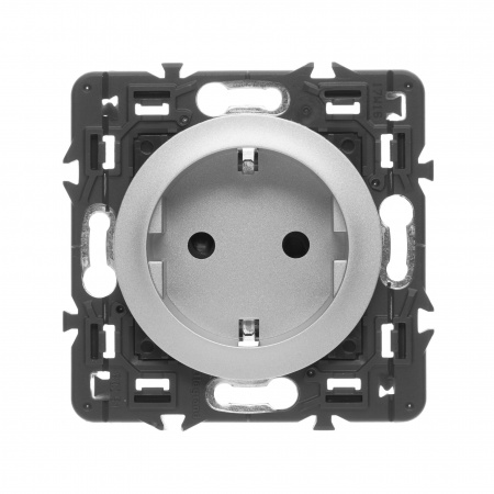 Legrand Celiane Титан Накладка розетки с/з, для винт и безвинт зажимов (мех 67153, 67161)