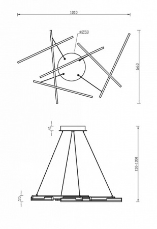 Подвесной светильник MOD016PL-L75B Maytoni Line