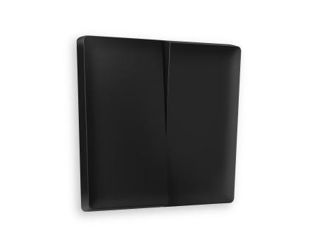 Лицевая панель ALFA (Черный матовый) для 2-клавишных выключателей QUANT AP8030