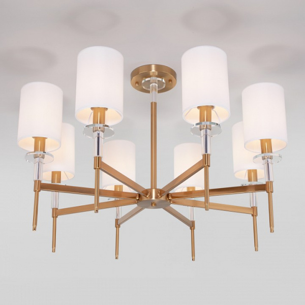 Классическая потолочная люстра 60132/8 латунь Eurosvet Brielle Классическая потолочная люстра 60132/8 латунь Eurosvet Brielle