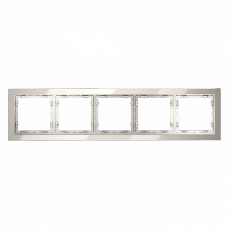 Рамка стеклянная VOLTUM S70 на 5 постов, (кашемир, стекло)