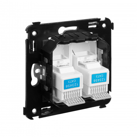 DKC Avanti Белое облако Розетка телефонная двойная