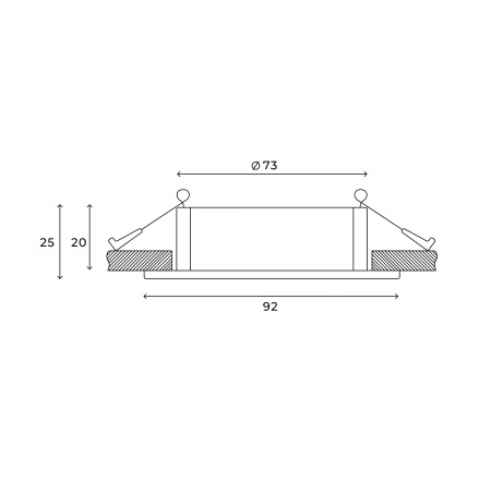 Встраиваемый светильник Hesby Breeze HSBL_0099 IP20,50Вт, GU10, белый