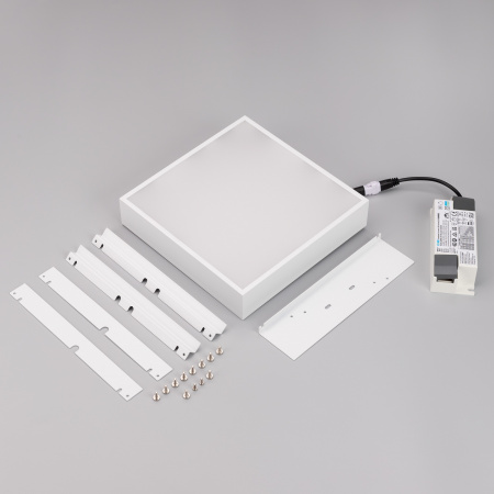 Arlight Светильник DL-GRIGLIATO-S190x190-24W Warm3000 (WH, 100 deg, 230) (IP40 Металл, 5 лет)