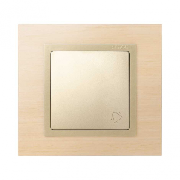 Simon 82 Шампань Накладка с пиктограммой "звонок" для 1-клав. мех., S82,82N