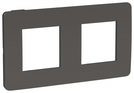 SE Unica Studio Дымчато-серая/Антрацит Рамка 2-ная
