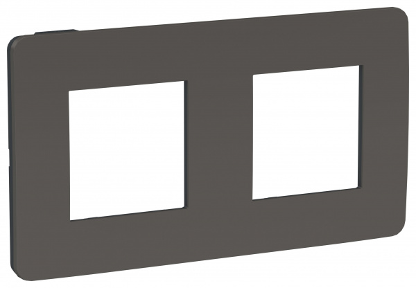 SE Unica Studio Дымчато-серая/Антрацит Рамка 2-ная