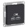 SE AtlasDesign Карбон USB, 5В, 1 порт x 2,1 А, 2 порта х 1,05 А, механизм