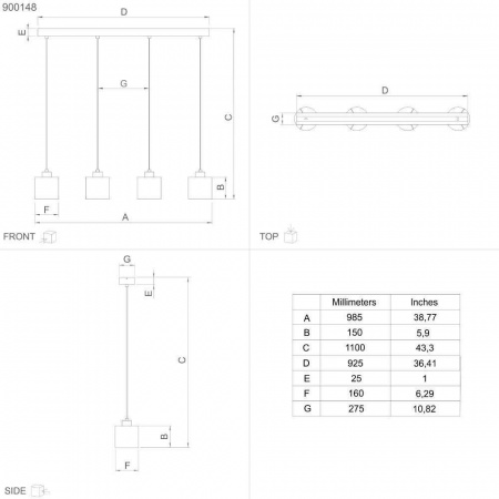 Подвесной светильник Eglo Zaragoza 900148