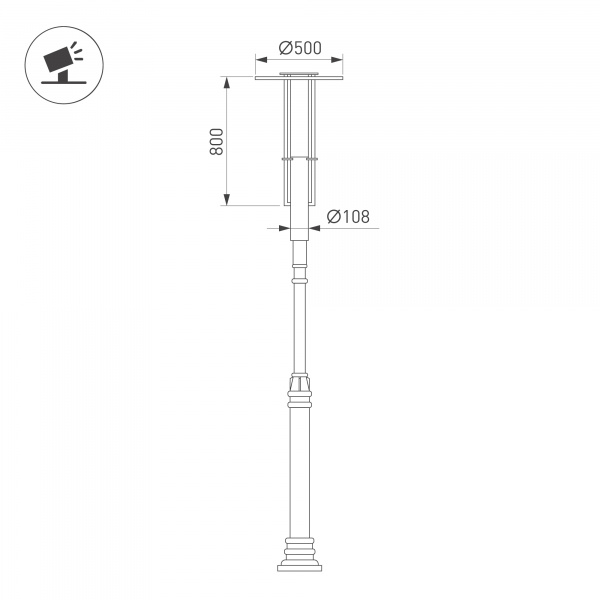 Arlight Светильник OXOR-SHADL-O-500x800-35W Day4000 (BK, 120 deg, 230V) IP65  (-)