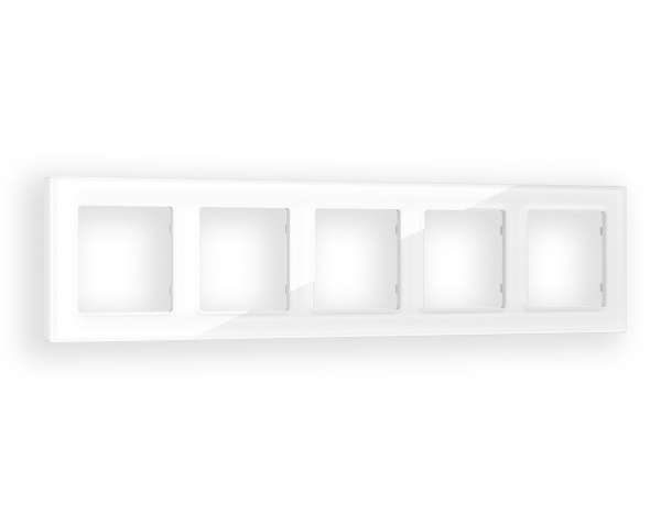 Рамка ALFA Platos (Белый Стекло органическое) 5-ая AF330105