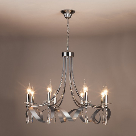 Подвесная люстра в классическом стиле 60064/8 хром Eurosvet Adelia