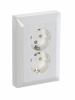 ABB BJB Basic 55 Бел Розетка 2-ая с/з моноблок