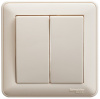 SE Wessen 59 Беж Выключатель 2-клавишный, 10А (в сборе)