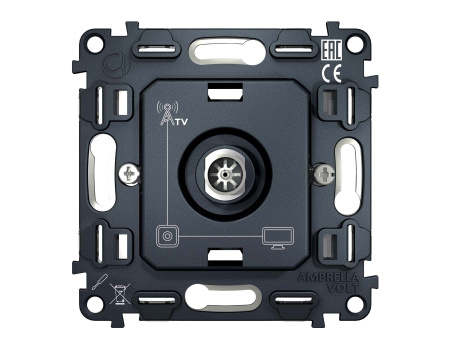 Механизм TV розетки оконечной 50-870 MHz 1dB QUANT VM202