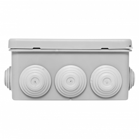 EKF PROxima Коробка распределительная КМР-030-014 с крышкой (100х100х50), 10 мембр. вводов IP55 розн.стикер