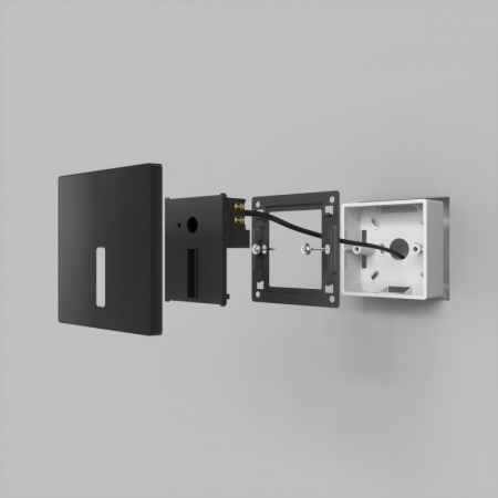 DK1030-BK Светильник встраиваемый в стену, IP 20, LED 3000K, 3 Вт, черный, алюминий