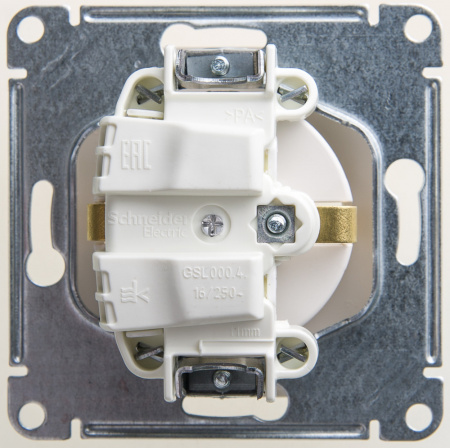 SE Glossa Перламутр Розетка с/з, 16А