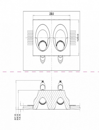 Встраиваемый светильник DL002-1-02-W Maytoni Gyps Modern
