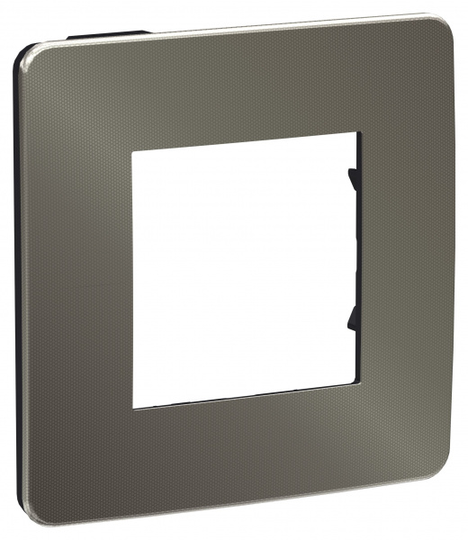 SE Unica Studio Никель/Антрацит Рамка 1-ная