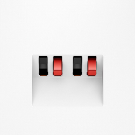 Розетка акустическая встраиваемая VOLTUM S70 4-местная, (белый матовый)