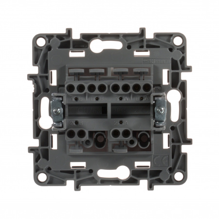 Legrand Etika Слоновая кость Переключатель 2-клавишный, 10А, Автоматические клеммы