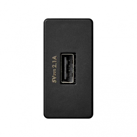 Simon 27 графит Зарядное устройство USB узкое 2.1А 230В~