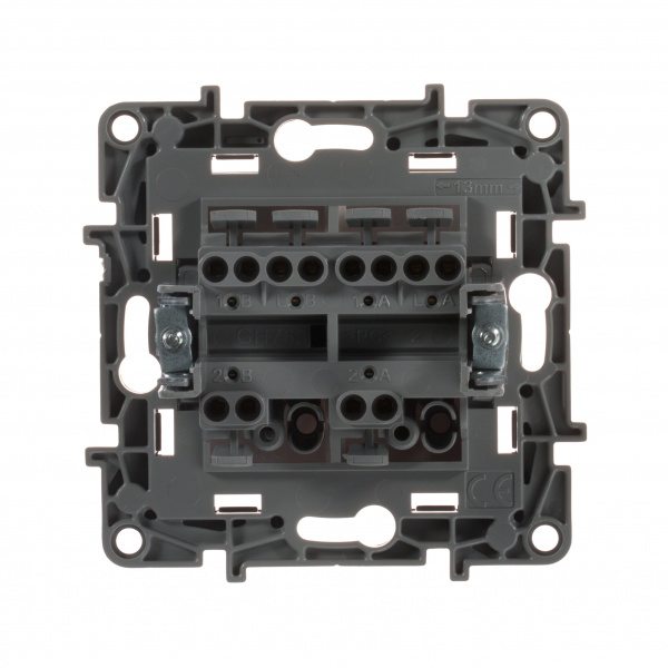 Legrand Etika Слоновая кость Переключатель 2-клавишный, 10А, Автоматические клеммы