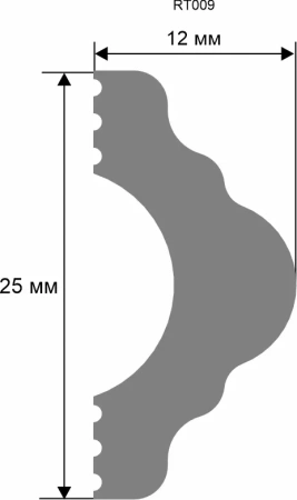 Молдинг. 2000×25×12 мм RT009