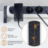 Legrand Revolution Комфорт Бело-черный Удлинитель 6x2К+З с выкл., кабель 1,5м, плоские розетки, с ИПМ и защитой от перегрузки, фиксируемый поворотный