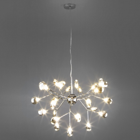 Подвесная люстра с плафонами 554 хром / дымчатый Eurosvet Lamella