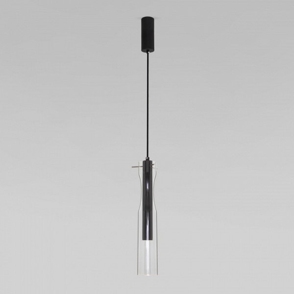 Подвесной светильник LED со стеклянным плафоном 50253/1 LED черный Eurosvet Swan