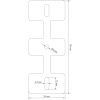 Donel Клипса крепления к потолку для профиля DN18CS5075, 34х8х90мм, ClipsCS5075